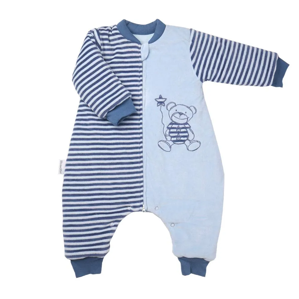 Toddler Sleeping Sack With Feet Tog 2-4T Winter 3.5 Long Sleeve Wearable Blanket with Arms Warm Thick Baby Sleeping Bag with Leg Walking Sleeper