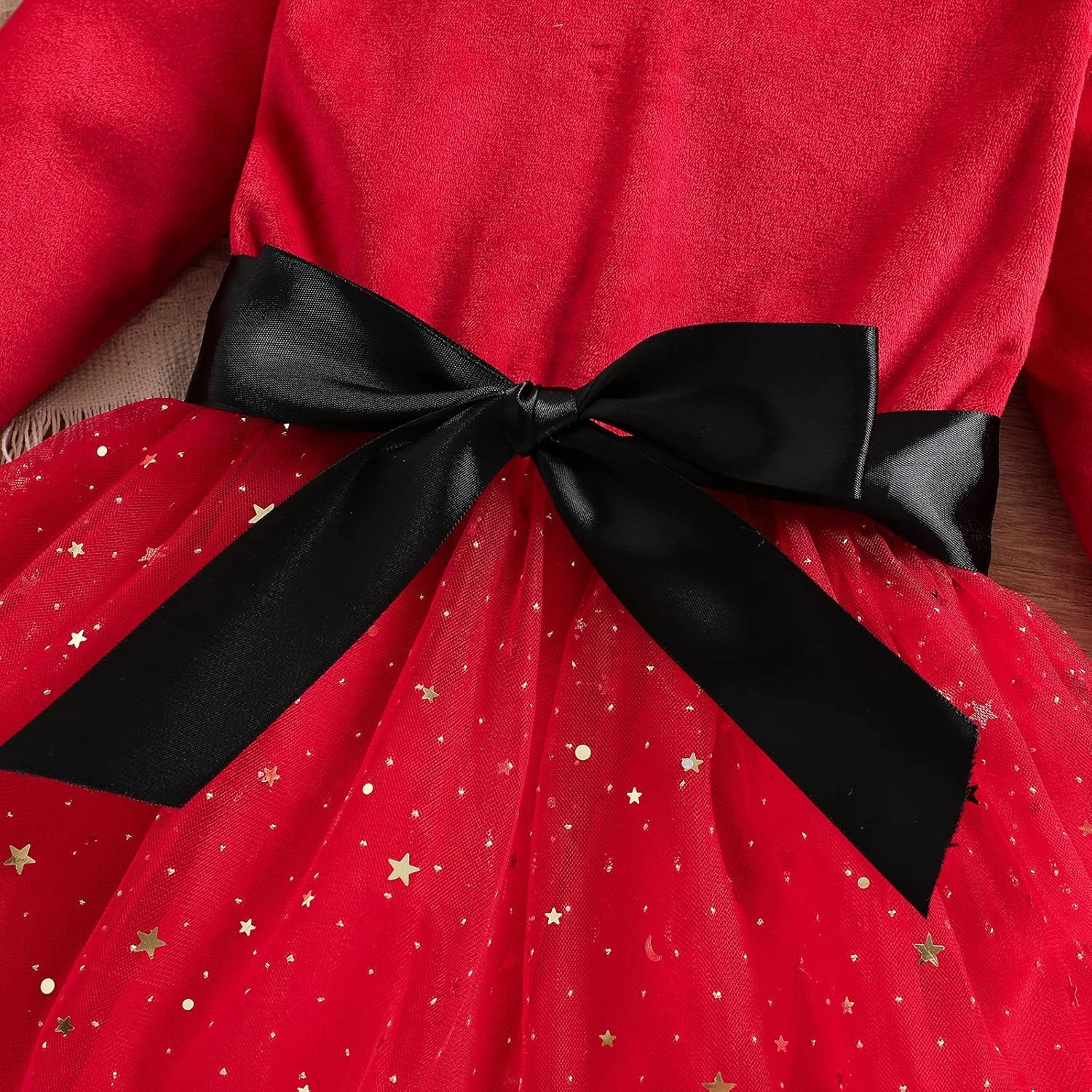 Toddler Baby Girl Christmas Outfit Xmas Dress Long Sleeve Velvet Dresses Fur Scarf Santa Hats 3Pcs