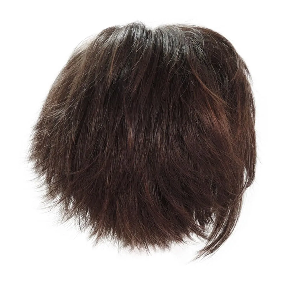 Toni Brattin Fascination Wig - Chin Length Layers, a Side-Swooping Bang & a Razor-Cut Neckline - Heat-Friendly Synthetic Fiber Looks & Feels Natural - Adjustable & Comfortable (Dark Brown, Regular)