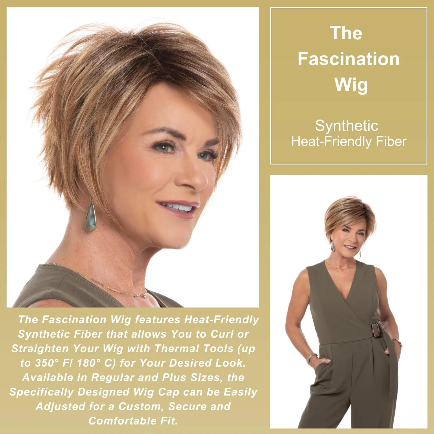 Toni Brattin Fascination Wig - Chin Length Layers, a Side-Swooping Bang & a Razor-Cut Neckline - Heat-Friendly Synthetic Fiber Looks & Feels Natural - Adjustable & Comfortable (Dark Red, Regular)