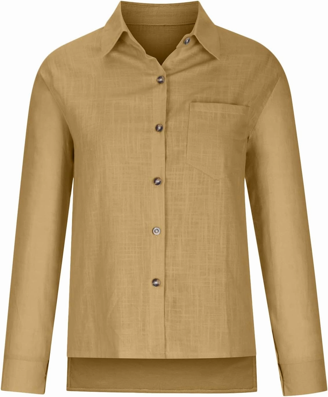 Tops for Women 2024 Cotton Linen Plus Size Long Sleeve Button Down Shirts Work Office Loose Casual Fit Clothes