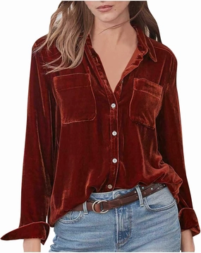 Tops for Women Lapel V Neck Solid Shirt Summer Velvet Tee Shirts Casual Roll Up Short Sleeve Button Down Blouses