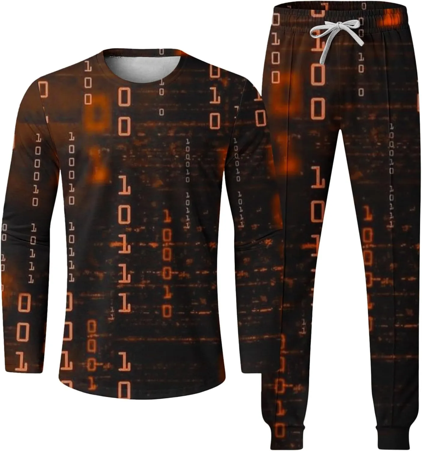 Track Suits for Men Set Workout Athletic Jogging 2 Piece Outfits Long Sleeve 3D Print Pullover Sports Sweatsuit