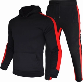 Track Suits for Men Set 2 Piece Jogger Athletic Sweatsuit Set Relaxed Fit Hooded Sweatshirt With Pocket Sweatpant