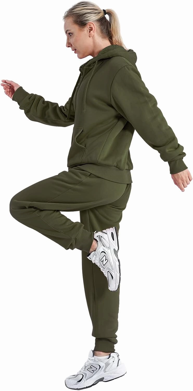 Track Suits for Women Set Sherpa lined Casual 2 Piece Outfits Sweatsuit