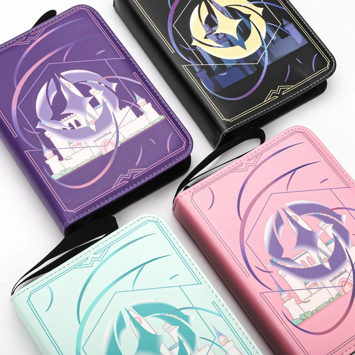 Trading Card Binder for Lorcana Cards Premium 9 Pocket Card Binder Compatible with Lorcana Cards 900 Pockets Capacity for TCG Storage Display Collection(Pink 9)