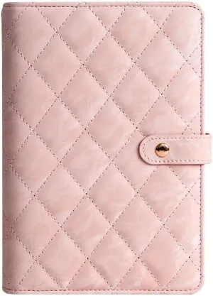 Travel Jewelry Organizer Case, Jewelry Storage Book Ring Binder with Clear Zipper Velvet Jewelry Pouches Bags for Rings,Necklace,Earrings,Valentines Day Gifts for Her (Pink)