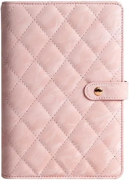 Travel Jewelry Organizer Case, Jewelry Storage Book Ring Binder with Clear Zipper Velvet Jewelry Pouches Bags for Rings,Necklace,Earrings,Valentines Day Gifts for Her (Pink)
