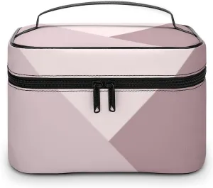 Travel Makeup Bag, Light Lavender Dusty Rose Blush Pink Cosmetic Bags for Women Large Capacity Waterproof Toiletry Bag Make up Organizer