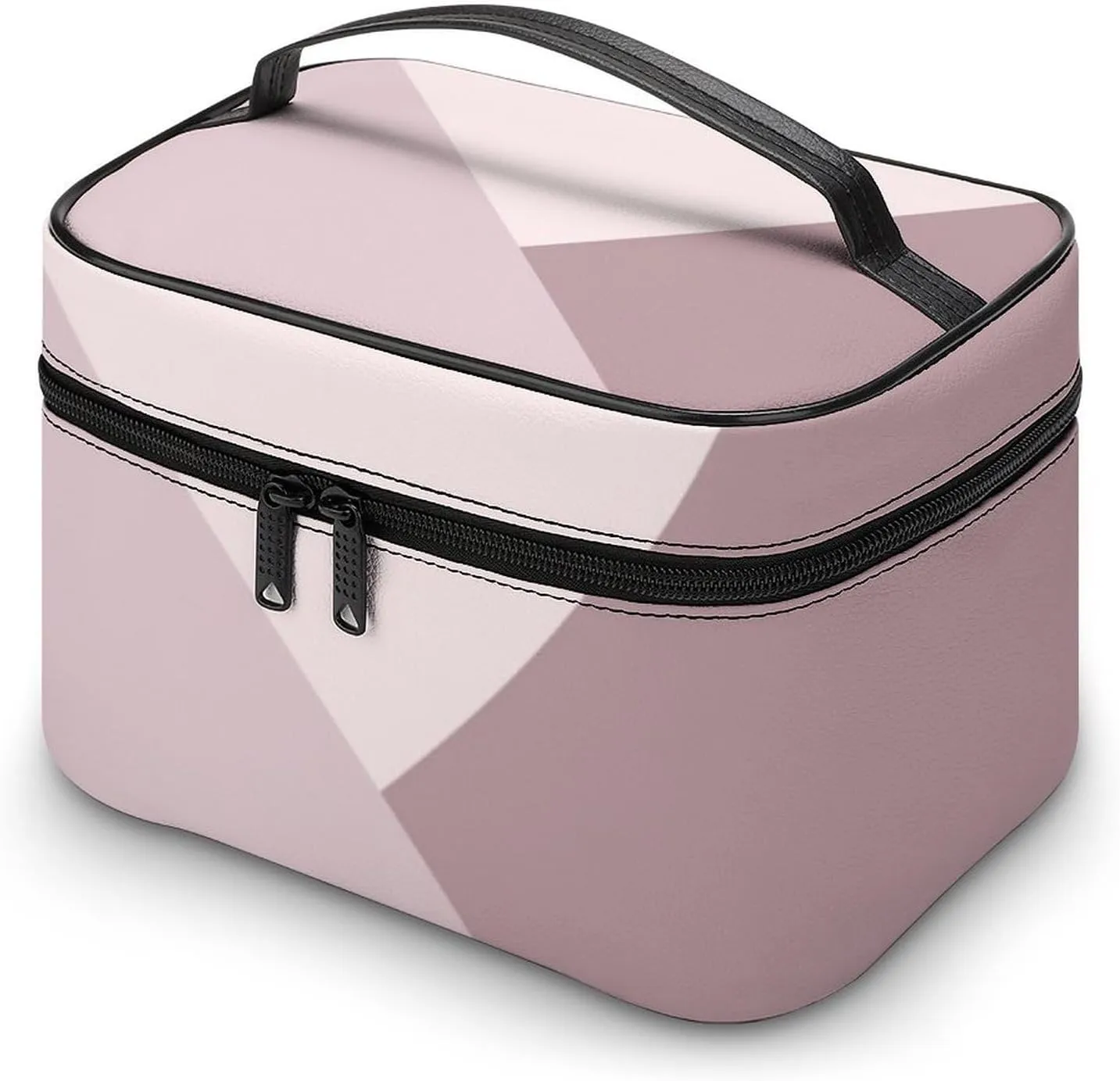 Travel Makeup Bag, Light Lavender Dusty Rose Blush Pink Cosmetic Bags for Women Large Capacity Waterproof Toiletry Bag Make up Organizer