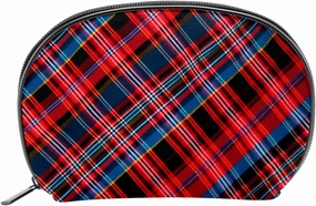 Travel Makeup Bag,Travel Toiletry Bag for Women,Classic Stripe Red Plaid,Cosmetic Travel Bag