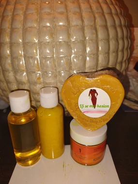 Turmeric Facial and Skin Set | Skin Moisturizer | Organic Products | Turmeric Lotion | Organic Sugar Scrub | Spa Gift Set