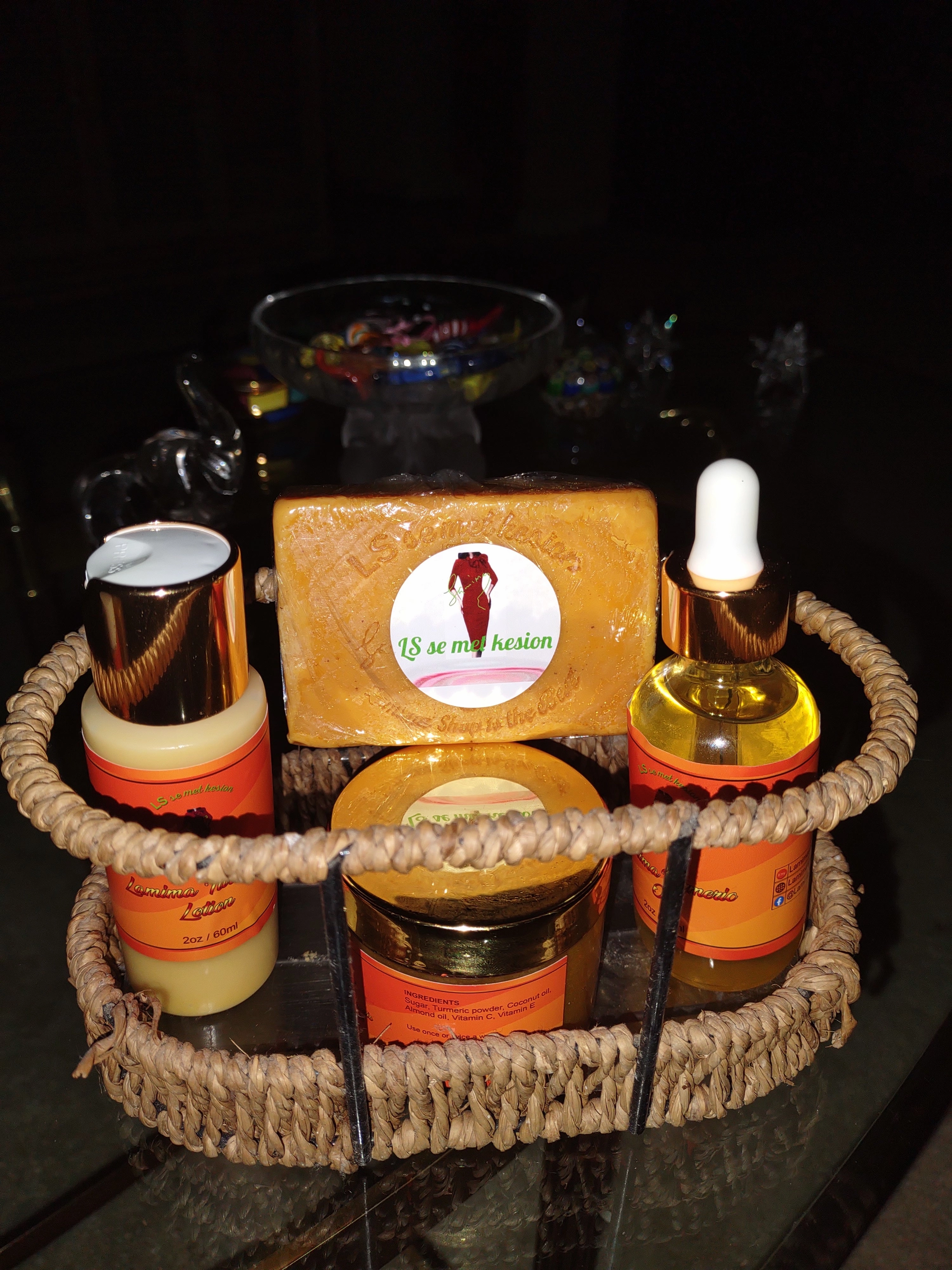 Turmeric Facial and Skin Set | Skin Moisturizer | Organic Products | Turmeric Lotion | Organic Sugar Scrub | Spa Gift Set