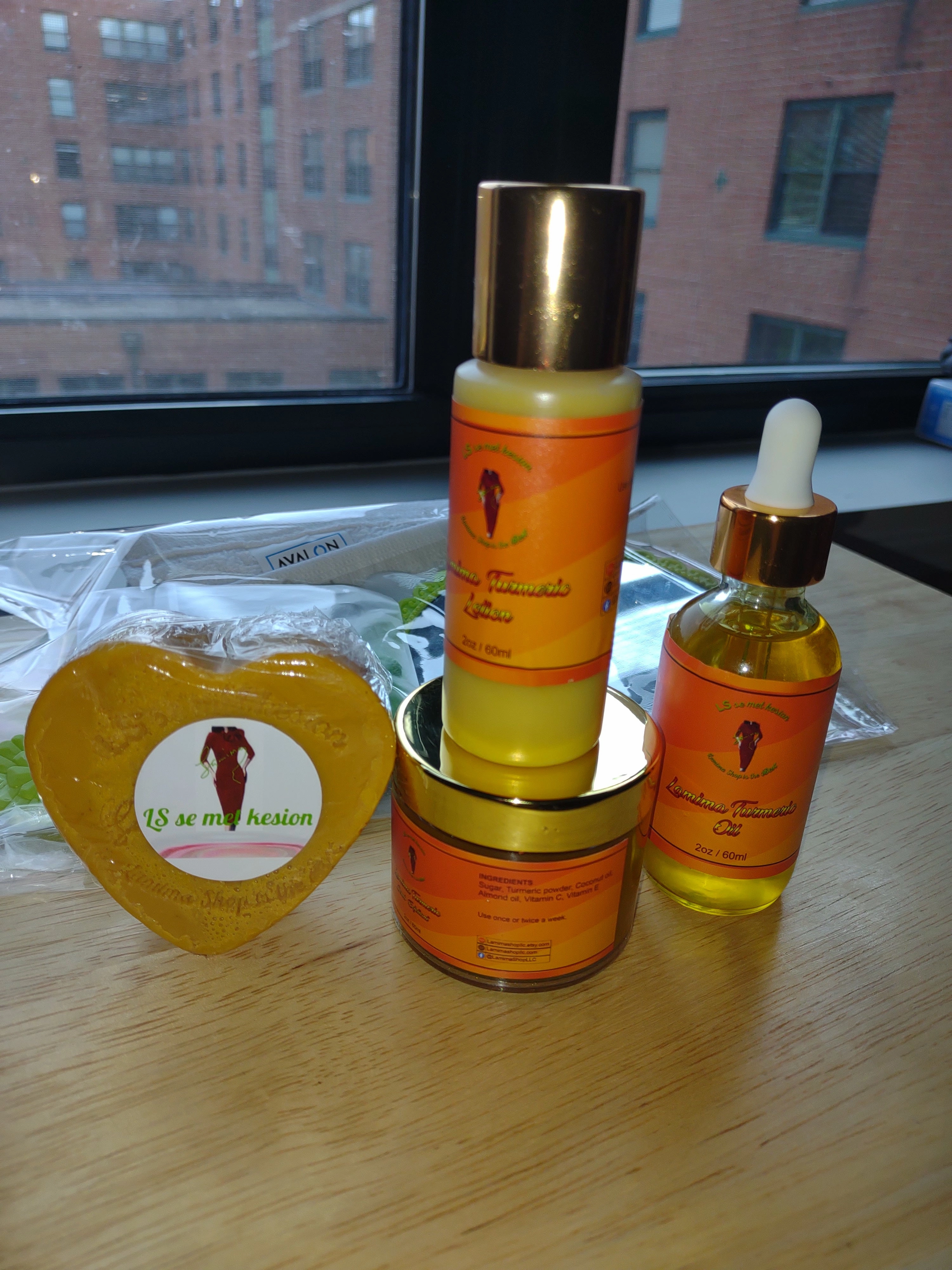 Turmeric Facial and Skin Set | Skin Moisturizer | Organic Products | Turmeric Lotion | Organic Sugar Scrub | Spa Gift Set