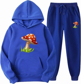 Unisex 2 Piece Sweatsuit Set Men Women Casual Long Sleeve Hooded Sweatshirt and Drawstring Pant Tracksuit Outfits