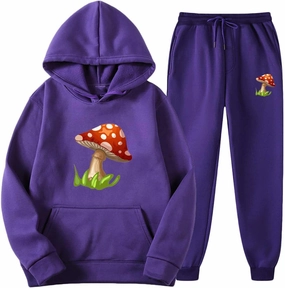 Unisex 2 Piece Sweatsuit Set Men Women Casual Long Sleeve Hooded Sweatshirt and Drawstring Pant Tracksuit Outfits