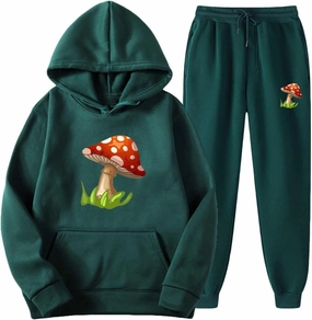 Unisex 2 Piece Sweatsuit Set Men Women Casual Long Sleeve Hooded Sweatshirt and Drawstring Pant Tracksuit Outfits