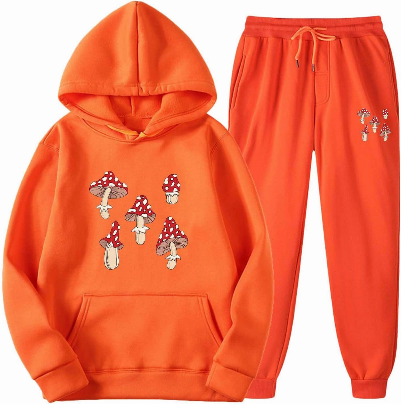 Unisex Crewneck Sweatsuit Set Men Women Oversized Jogger Sports Tracksuit Hoodies and Sweatpant 2 Piece Outfits