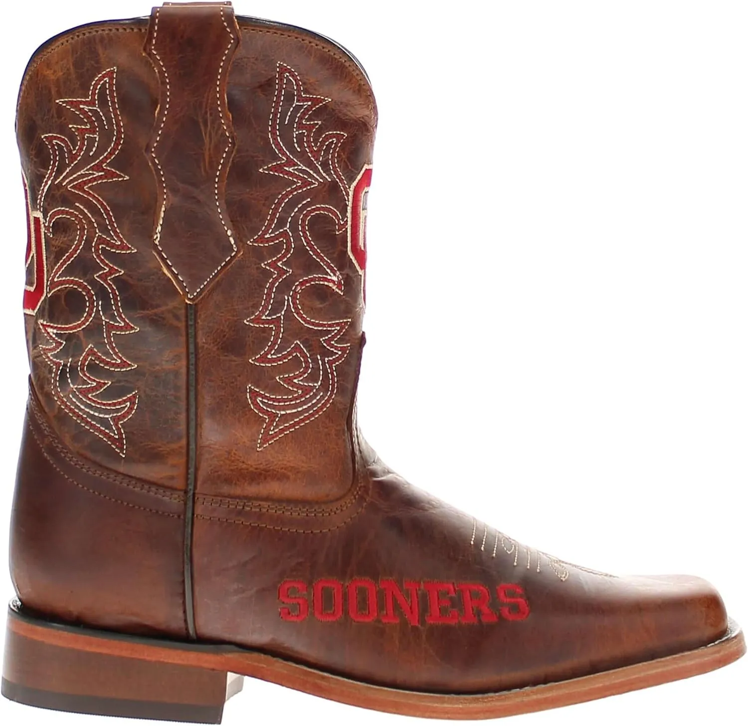 Vaccari Boys Blake Genuine Leather Square Toe Officially Licensed NCAA League Toddler/Kids Boots