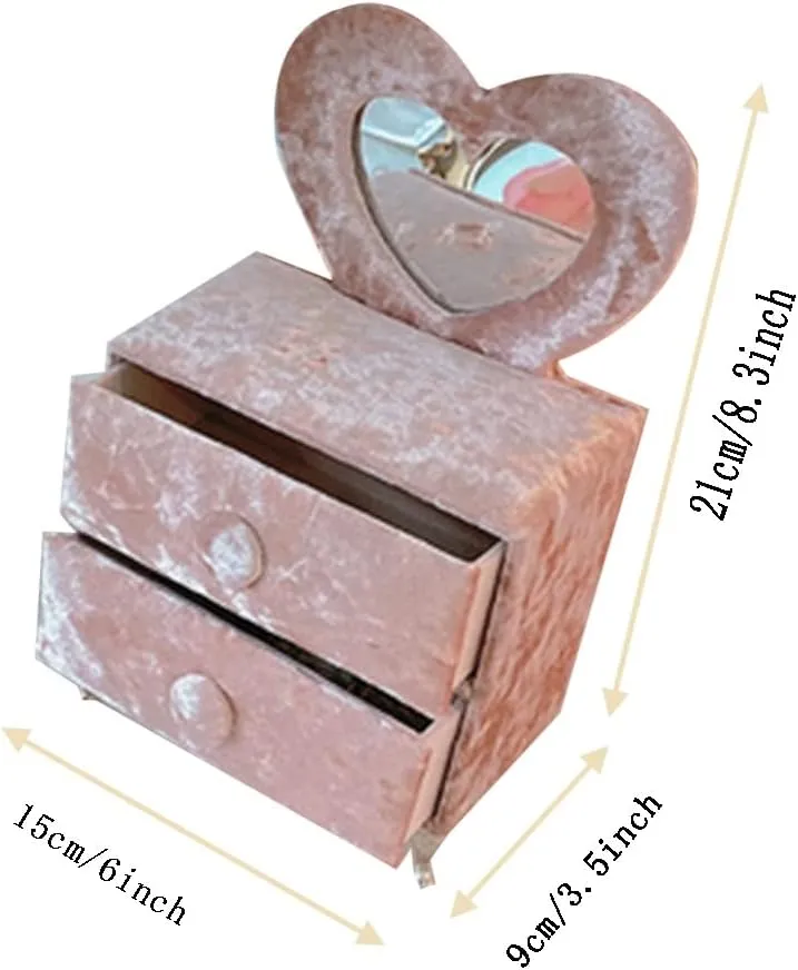 Velvet Ring Earring Box Gift Jewelry Case, Velvet Bracelet Box, Necklace Watch Chain Jewelry Display Case Storage Gift Box For Engagement, (Pink 15x9x21cm)