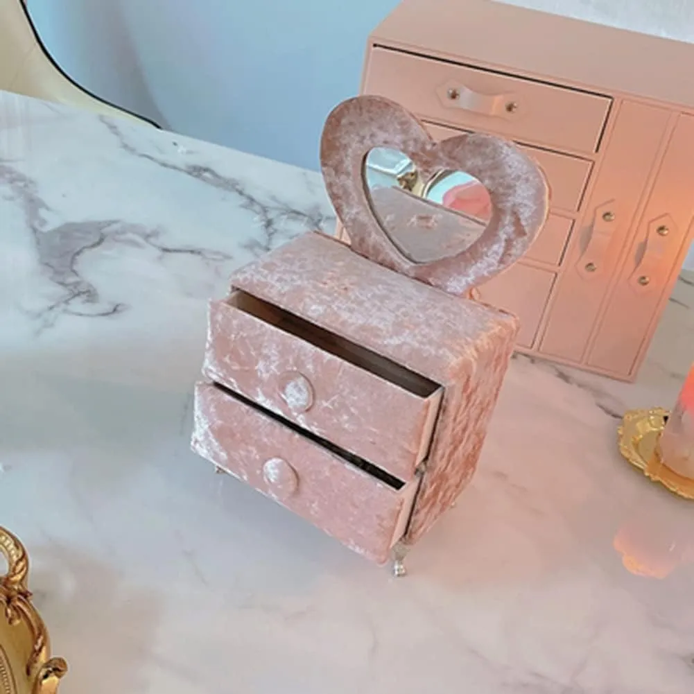 Velvet Ring Earring Box Gift Jewelry Case, Velvet Bracelet Box, Necklace Watch Chain Jewelry Display Case Storage Gift Box For Engagement, (Pink 15x9x21cm)