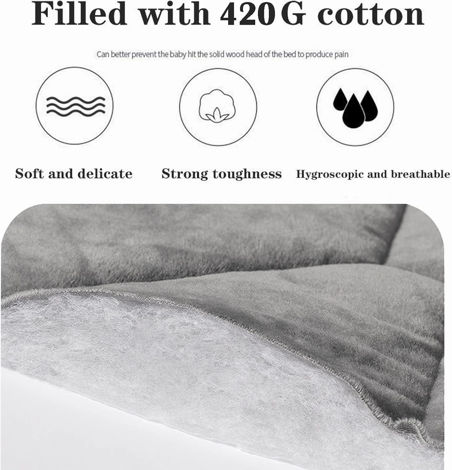 Velvet Bed Headboard Cover for Queen Twin Full King Size, Quilted Bed Headboard Slipcover Thicken Dustproof Headboard Padding Protector Cover (Camel,Full:140cm(55"))