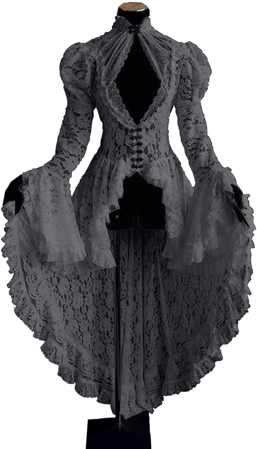 Victorian Dress for Women Retro Medieval Renaissance Corset Dress 18 Century Vampire Fairy Dresses Halloween Costumes