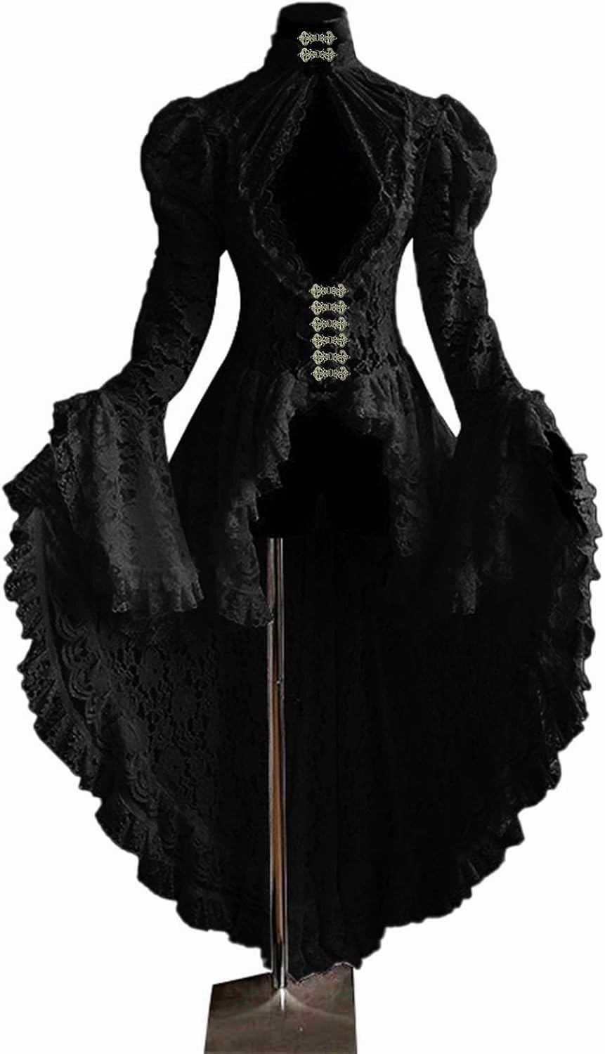 Victorian Dress for Women Retro Medieval Renaissance Corset Dress 18 Century Vampire Fairy Dresses Halloween Costumes