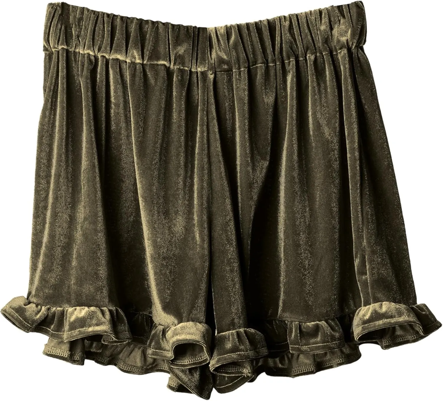 Violet and Brooks Womens Velvet Ruffle Short