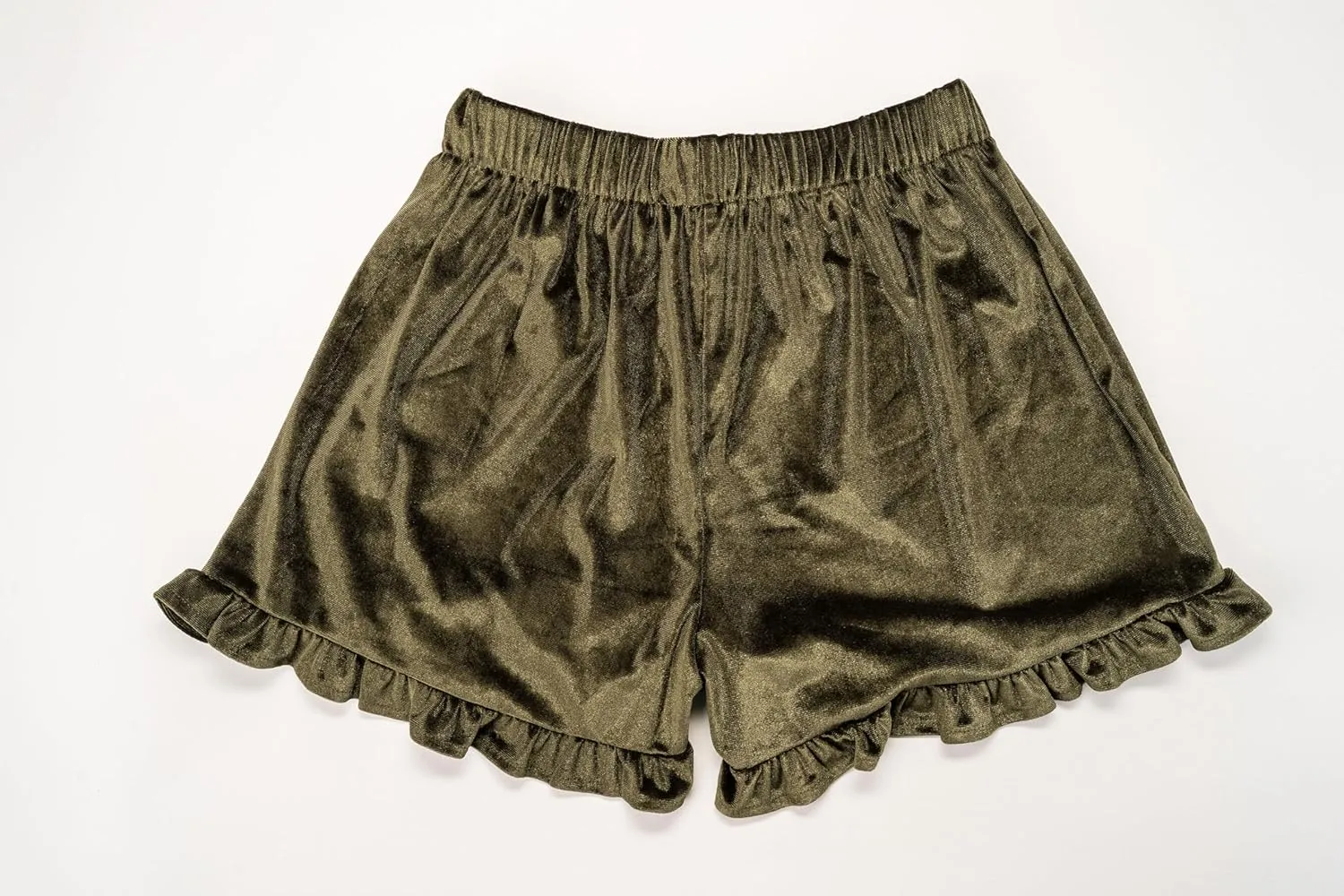 Violet and Brooks Womens Velvet Ruffle Short