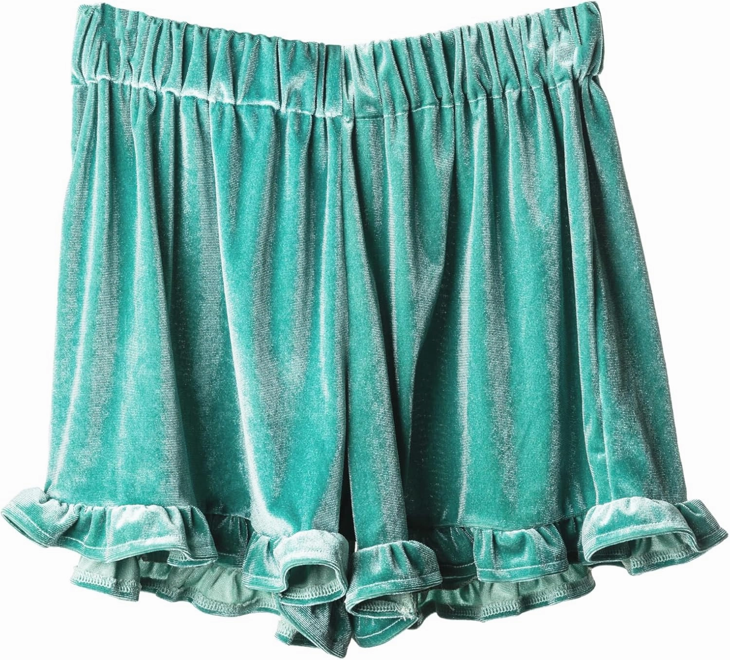 Violet and Brooks Womens Velvet Ruffle Short