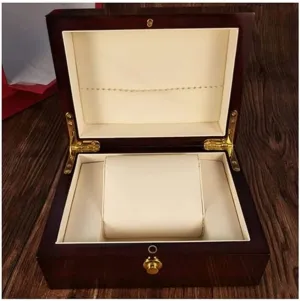 Watch Case Wooden Red Watch Box, One Watch Storage Box, Jewelry Box Retro Storage Box (Color : A, Size : 18.5 * 13.5 * 8cm)