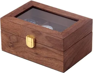 Watch Roll Watch Case Watch Stand Watch Box Watch Organizer Display Vintage Wood 3 Slots Watch Box Case Organizer Display Holder Clear Top Lockable Watch Winder Watch Organizer (Color : Coffee Color