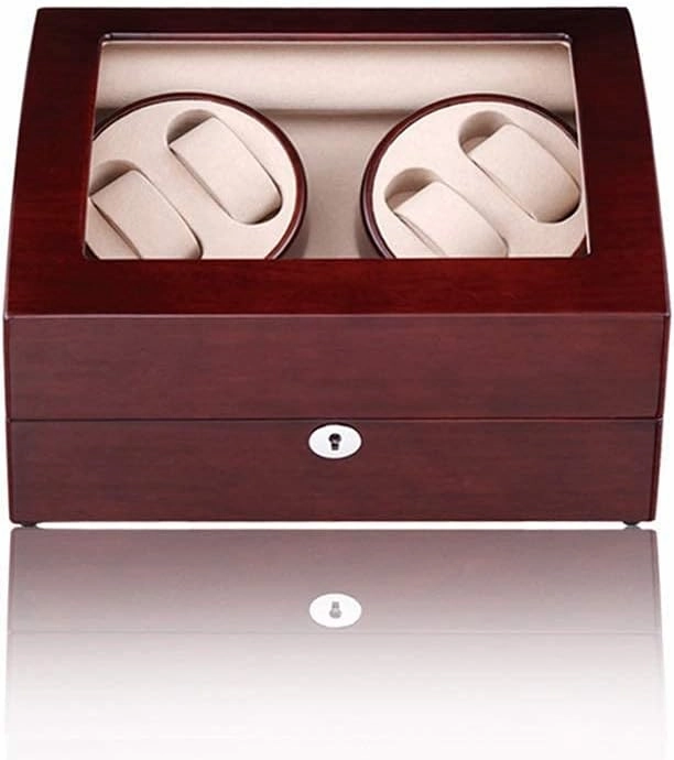 Watch 4 6 Automatic Watch Winder with Silent Motors 4 Rotation Modes Wood Shell Piano Paint Exterior