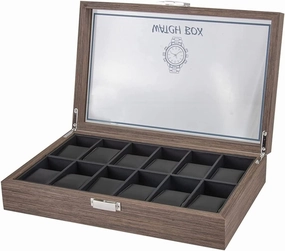 Watch Roll Watch Case Watch Stand Watch Box Watch Display Organizer Vintage Wood 12 Grids Watch Box Jewellery Storage Case Organiser Clear Lid Lockable Watch Winder Watch Organizer ( Color : Rojo , Si