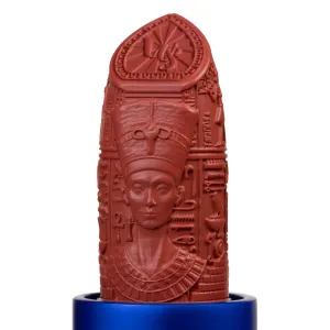 Whats Up Beauty - Egyptian Queen Lipstick - Shade Ankh Clean Cruelty Free Vegan Lip Makeup Rosewood Red