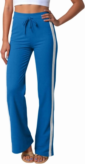 Wide Leg Yoga Pants for Women Striped Elastic High Waisted Casual Trousers Plus Size Pull On Athletic Workout Sweatpants