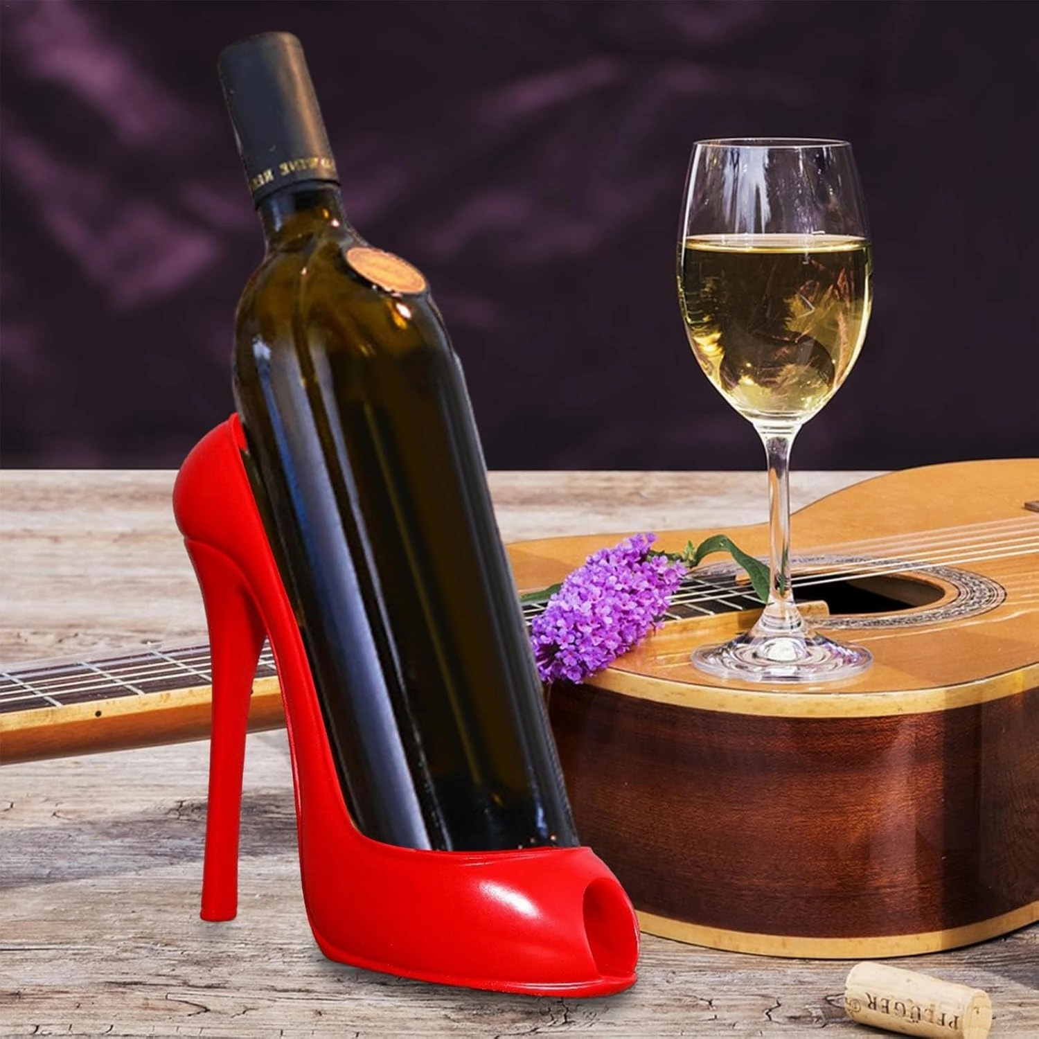 Wine Bottle Holder - High Heel Wine, Shoe Wine Rack, Single Wine Holder | High Heel Shoe Stylish Wine Rack, Wine Display Holder, Wedding Wine Holder, Wine Bottle Stand for Wedding Party Home Decor