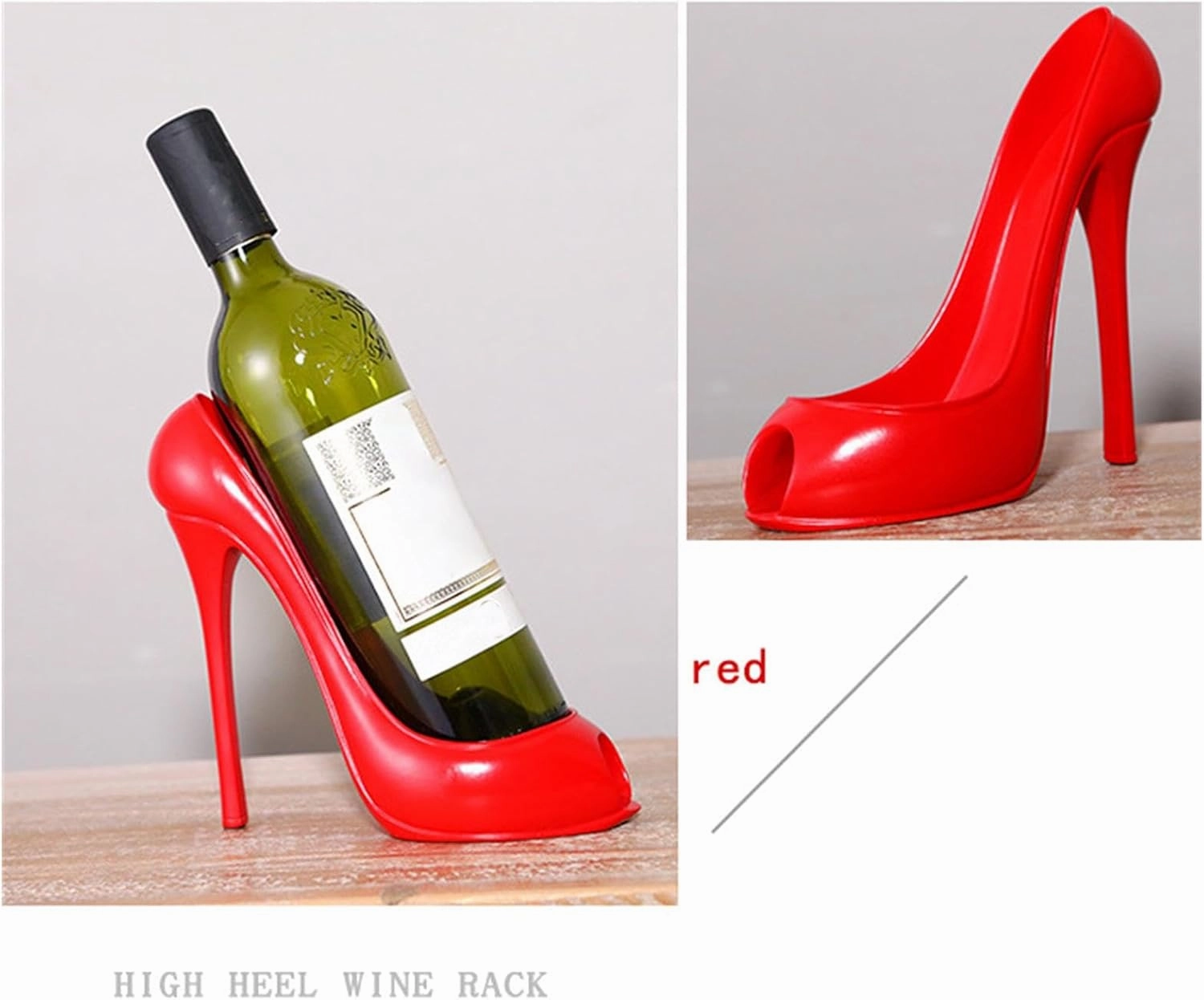 Wine Bottle Holder - High Heel Wine, Shoe Wine Rack, Single Wine Holder | High Heel Shoe Stylish Wine Rack, Wine Display Holder, Wedding Wine Holder, Wine Bottle Stand for Wedding Party Home Decor