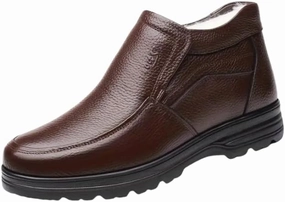 Winter Outdoor Light Warm Hiking Shoes, Plus Velvet and Thickened Men's high top Snow Boots