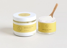 with Grapefruit scrub shea Limited availability butter Body Deadline-driven set Reviving and