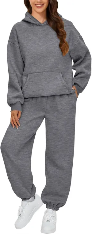Women 2 Piece Outfits Sweatsuit Solid Color Pants Spring and Autumn Set Dressy Sets Tracksuits Outfits