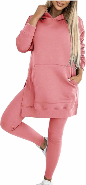 Women Casual 2 Piece Set Sweat Suit Hoodies Sweatshirt And Leggings Matching Workout Sets Fall Sweatsuit