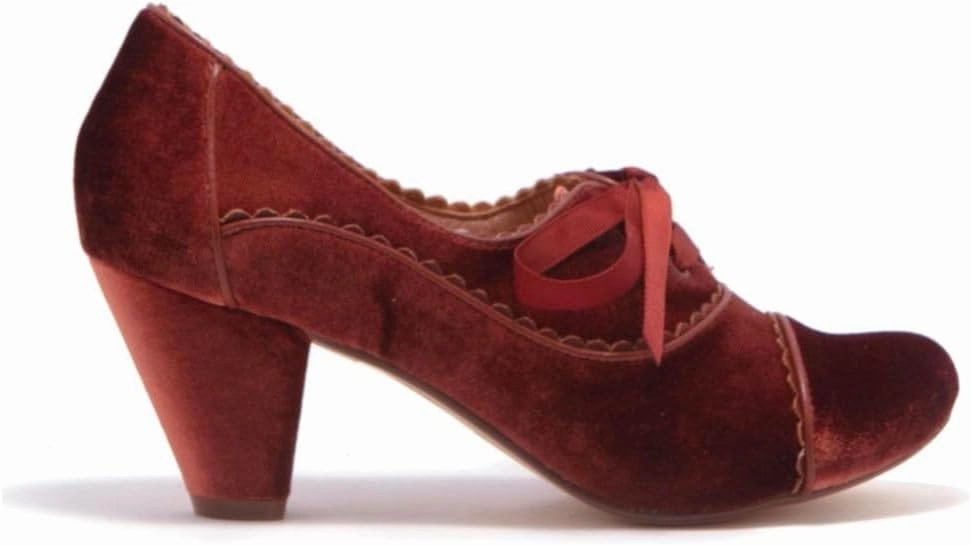 Women Lace Up Loafers Pumps Velvet Chunky Heel Oxford Shoes Round Toe Vintage 2 inch Block Heel Dress Shoes Cap Toe Loafer Heels Suede Retro Evening Wedding Office Ladies 4-11 M US