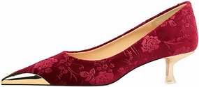 Women Pointed Toe Vintage Heels Fashion Stiletto Elegant Ladies Pumps Shallow Sexy