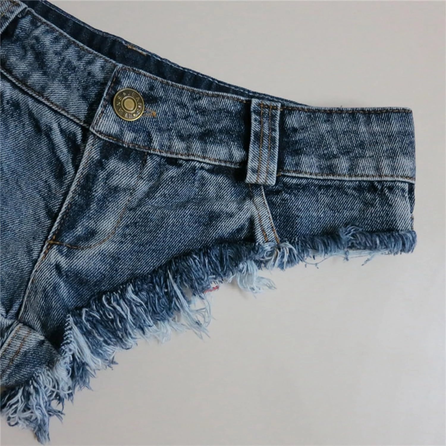 Women's Sexy Low Rise Stretch Mini Denim Shorts Cut Off Y2K Hot Pants Cheeky Naught Beach Party Clubwear Jeans Shorts