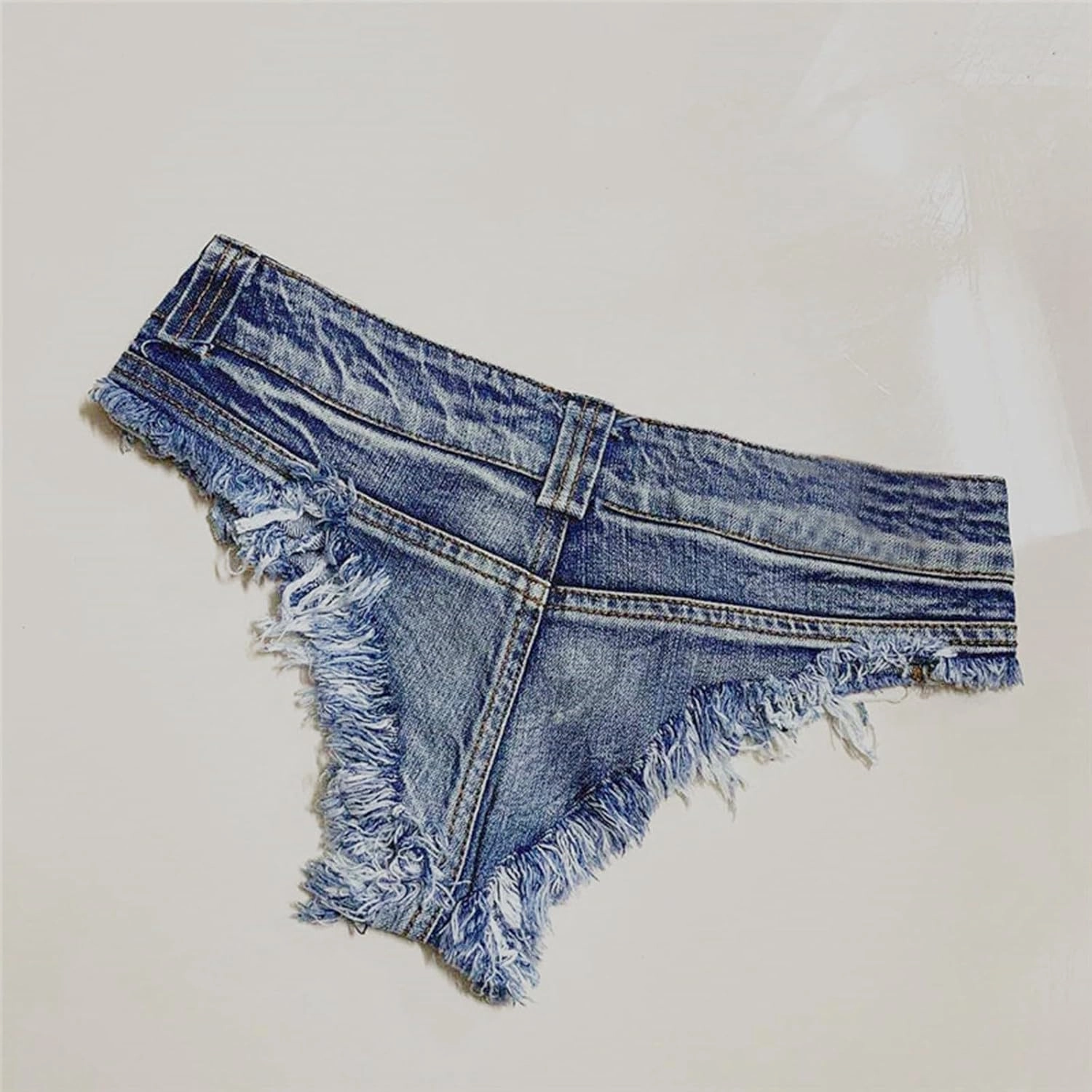 Women's Sexy Low Rise Stretch Mini Denim Shorts Hot Pants Beach Party Clubwear Cut Off Cheeky Naught Jeans Shorts