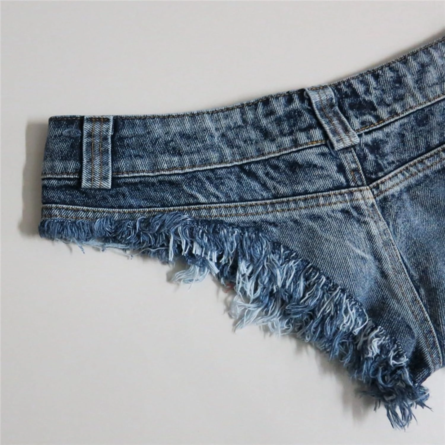 Women's Sexy Low Rise Stretch Mini Denim Shorts Hot Pants Beach Party Clubwear Cut Off Cheeky Naught Jeans Shorts