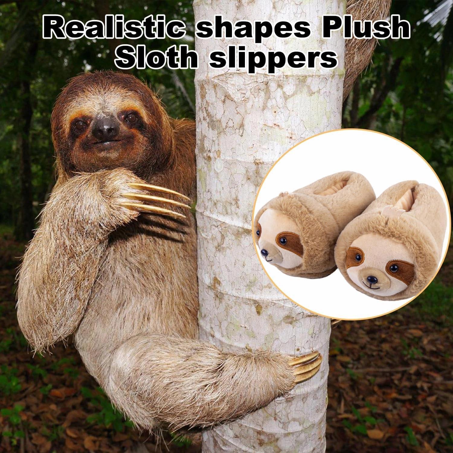 Women's Slippers Cute Wild Animal Slippers Funny Slippers Novelty Fox Cozy Slippers Fuzzy Soft Winter Warm House Shoes