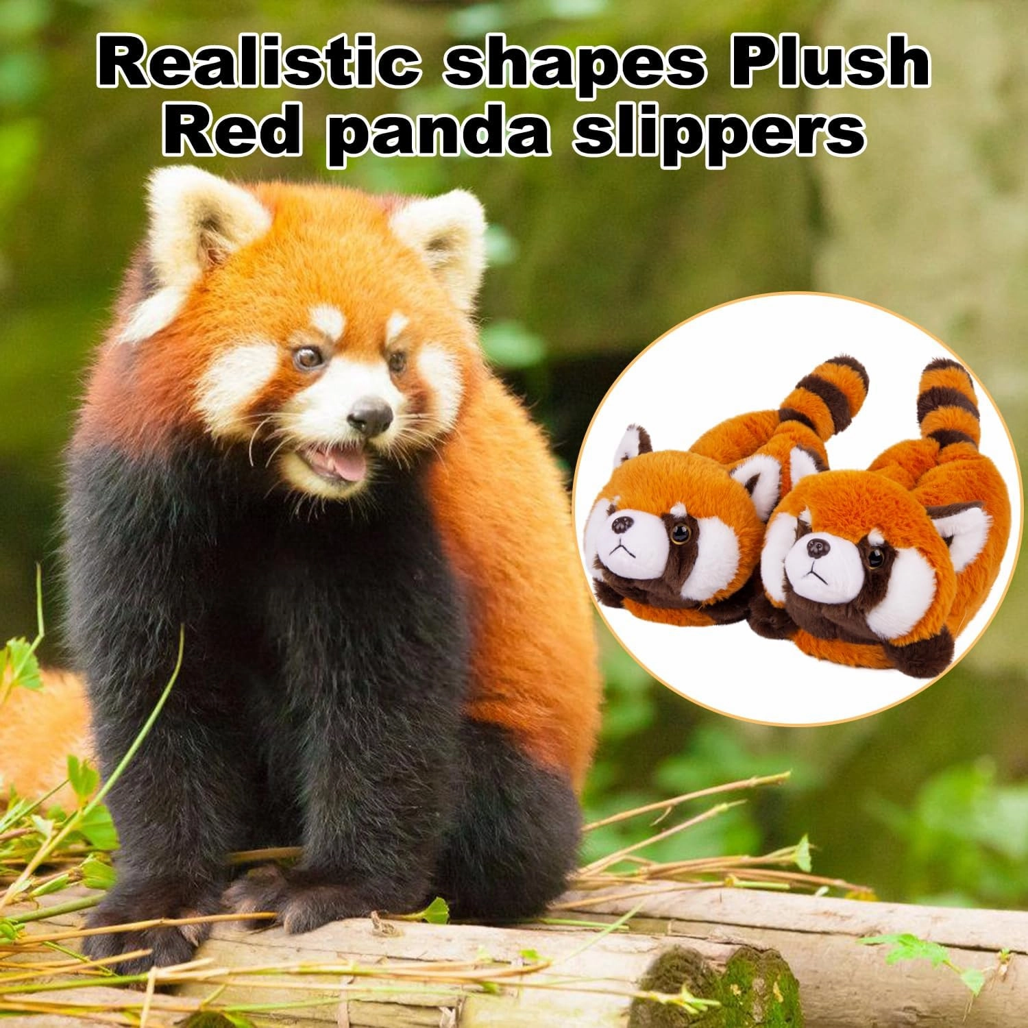 Women's Slippers Cute Wild Animal Slippers Funny Slippers Novelty Fox Cozy Slippers Fuzzy Soft Winter Warm House Shoes